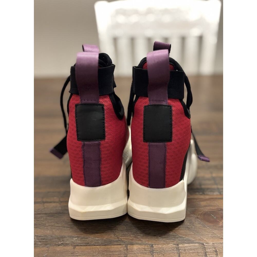Anthony Wang Level Up High Top Platform Wedge Sneaker Mulberry 02 Size 7 - Picture 5 of 9